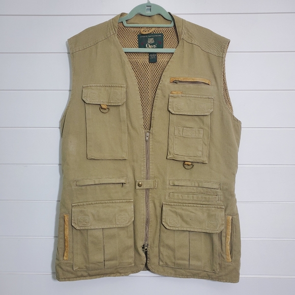 Orvis Men's Tan Fishing Vest and Hunting Mesh Back Safari. Size: L - Picture 1 of 10